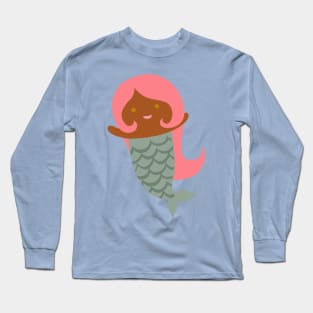 Cute Mermaid {Coral Pink} Long Sleeve T-Shirt